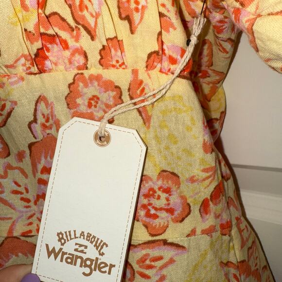 Billabong X Wrangler Far & Away Mini Dress, Women's Size M - Picture 6 of 7
